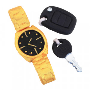 Набор сахарных украшений Часы (золото)