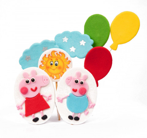 Набор сахарных топперов Свинка Пеппа KD