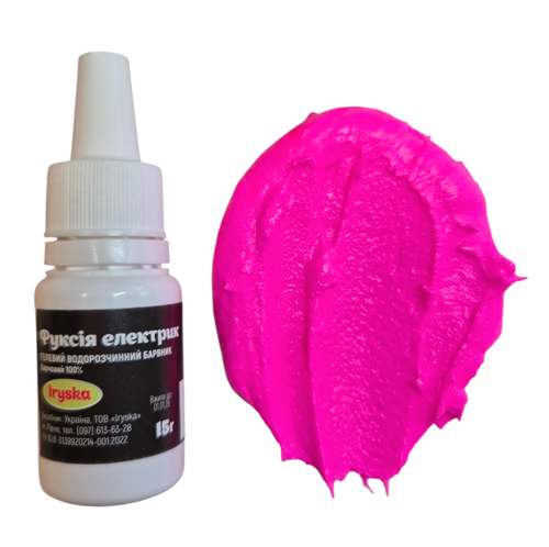 Гелевый краситель Iryska Фуксия электрик 15г