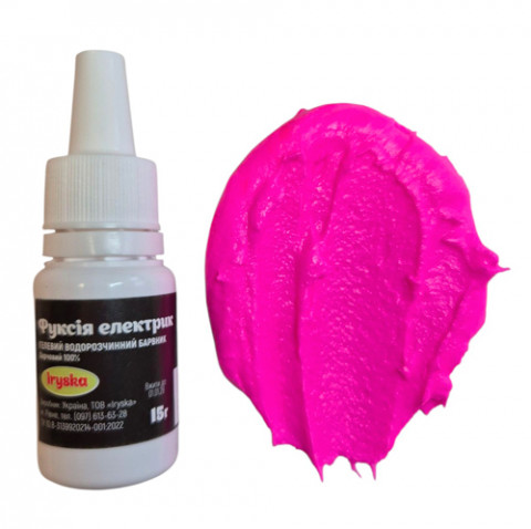 Гелевый краситель Iryska Фуксия электрик 15г