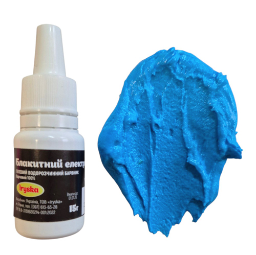 Гелевый краситель Iryska Голубой электрик 15г