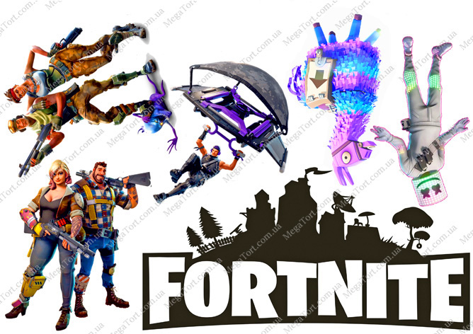 Вафельная картинка для топперов и пряников Фортнайт (крепость)