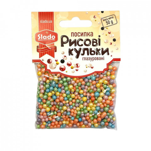 Кульки рисові мікс пастель №2 50г