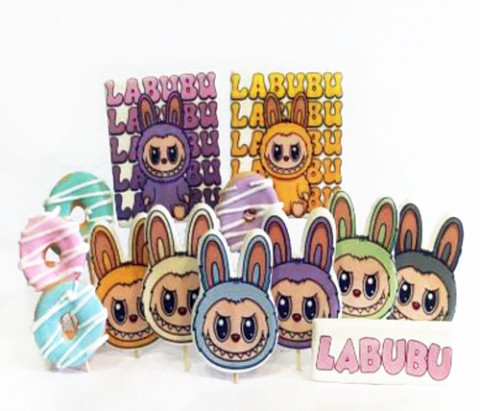 Набор сахарных топперов Лабубу 2 KD
