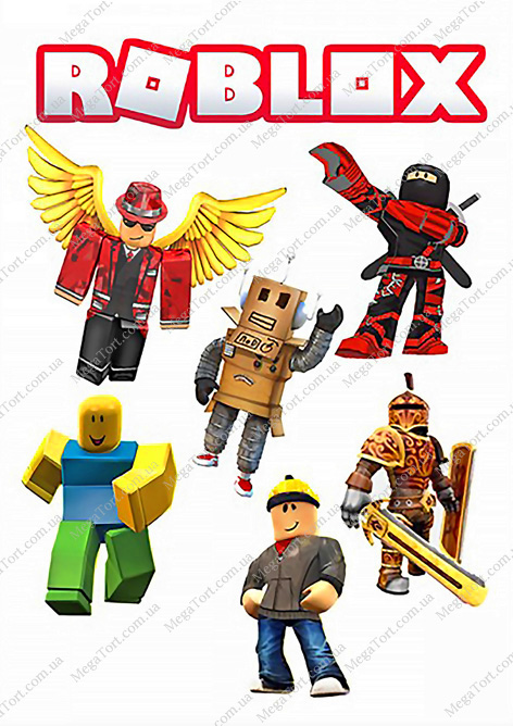 Вафельная картинка для топперов и пряников Роблокс