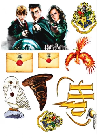 Вафельна картинка для топерів та пряників Гаррі Поттер HP