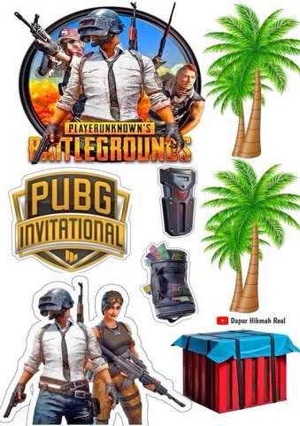Вафельна картинка для топерів та пряників PUBG (пальми)