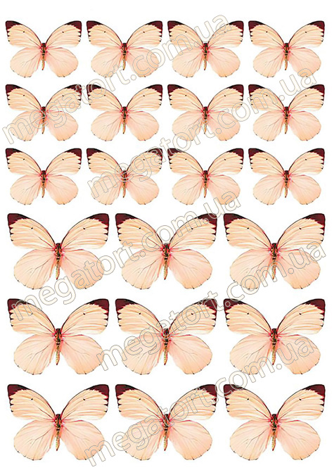 Вафельная картинка "Бабочки №65"