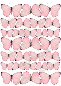 Вафельная картинка "Бабочки нежные №66"