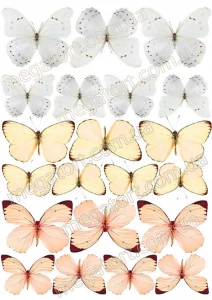 Вафельная картинка "Бабочки №67"