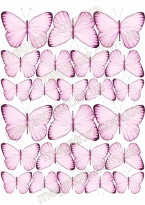 Вафельная картинка "Бабочки нежные №68"