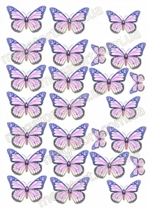 Вафельная картинка "Бабочки №73"
