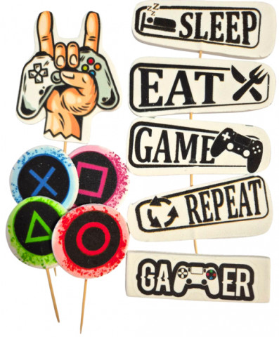 Набор сахарных топперов Геймер