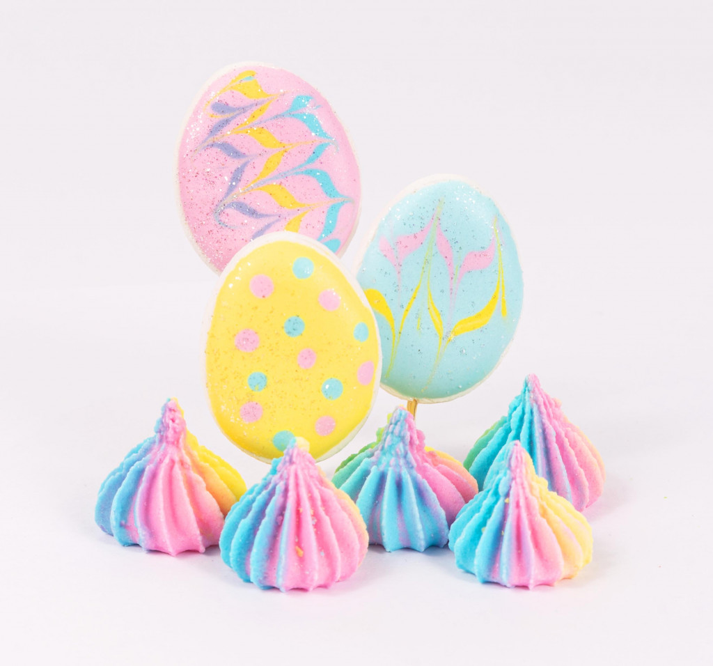 Цукрова прикраса "Яєчка і веселка"