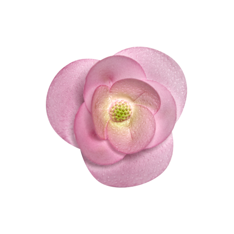 Вафельна квітка Мальва рожева d-6см