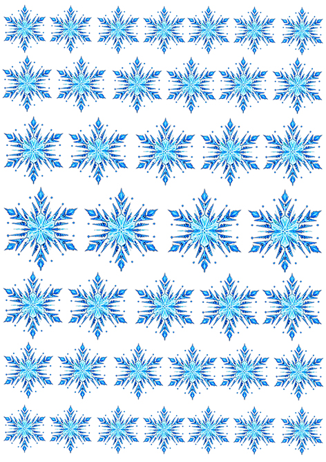 Вафельная картинка "Новый Год Снежинки"