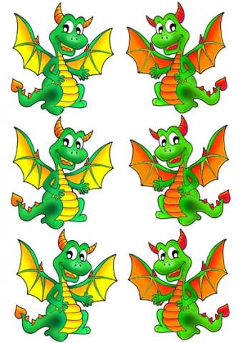 Вафельна картинка Веселі дракони