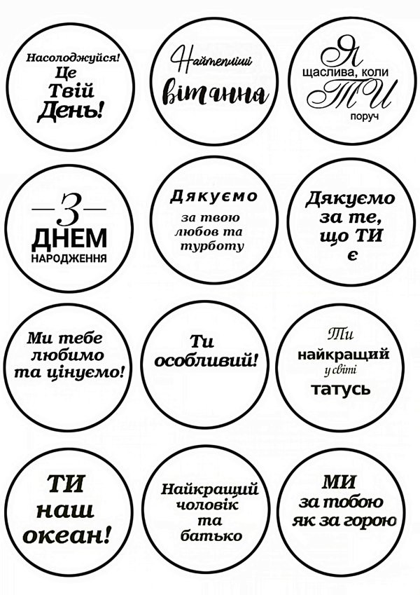 Вафельна картинка "Для чоловіків 92"