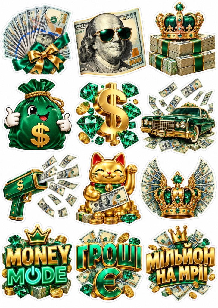 Вафельна картинка Топери Гроші Долари Money Mode