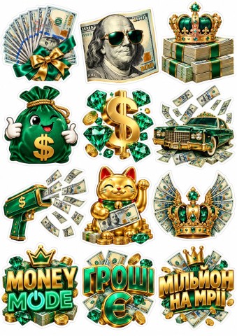 Вафельна картинка Топери Гроші Долари Money Mode